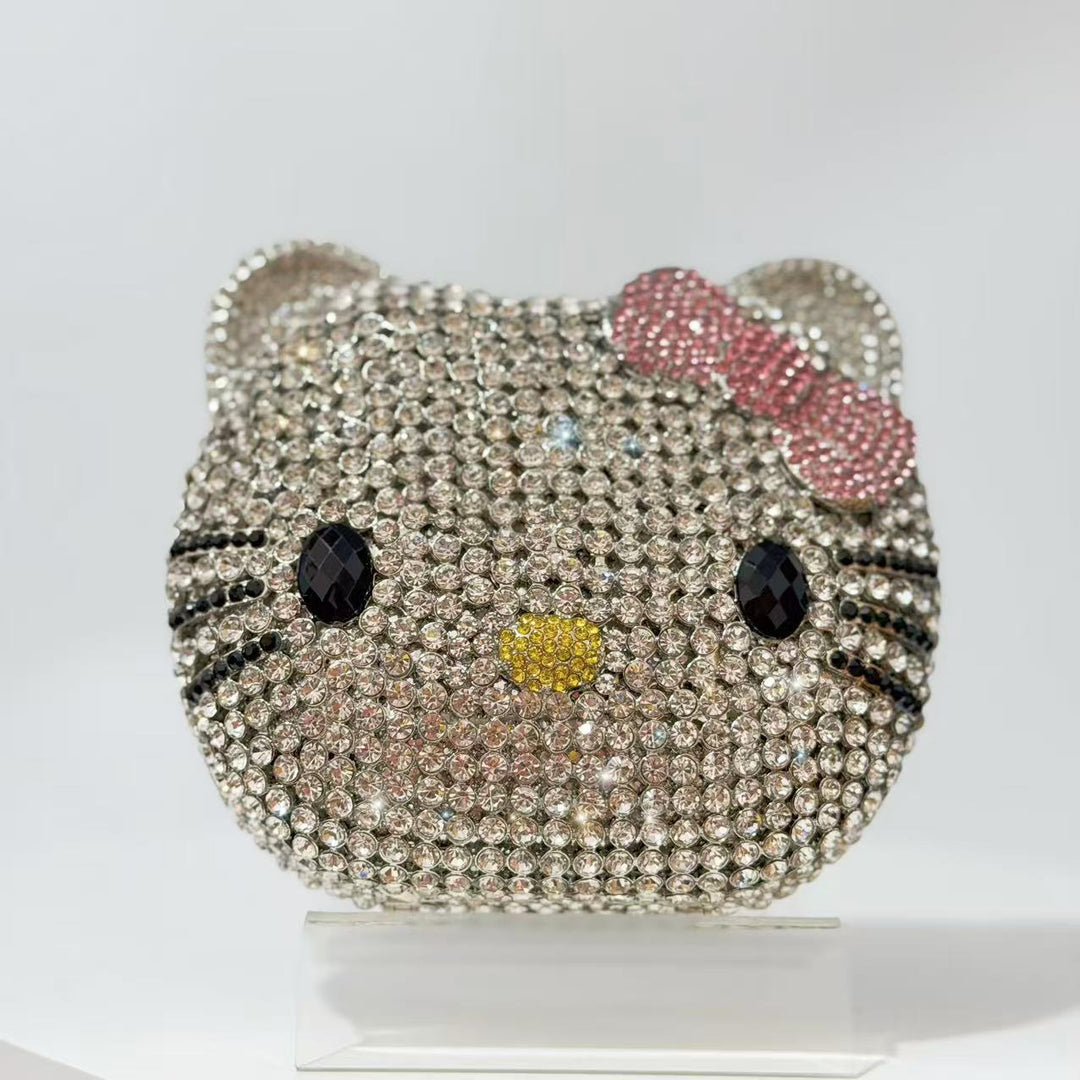 Blumenverzierte Abendhandtasche