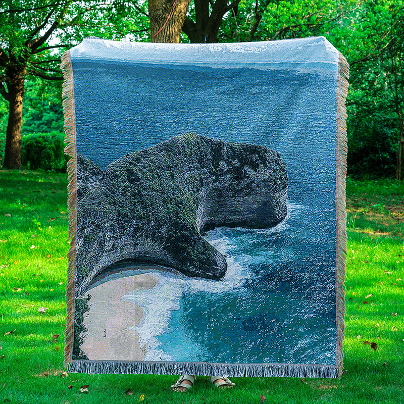 Landschaftsthemen Woven Throw Blanket