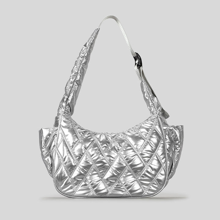 Gepolsterte Metallische Handtasche