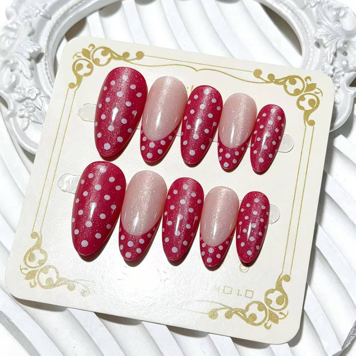 Trendige Spitznagel Press-On Nagelset Karnz