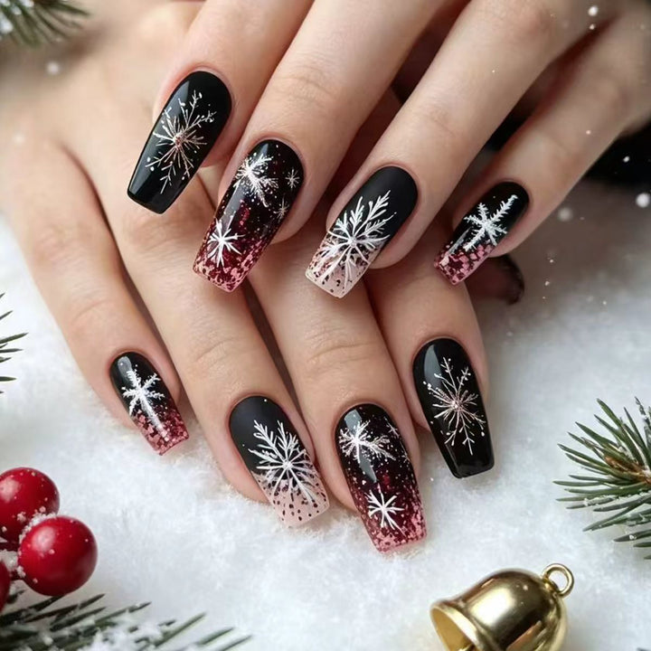 Winter-Themen Langanhaltende Nagelkunst Karnz