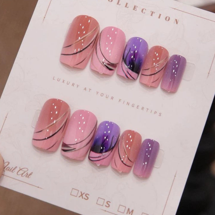 Künstlerische Press-On Nagelkunst