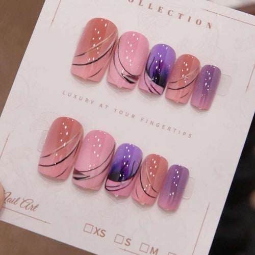 Künstlerische Press-On Nagelkunst