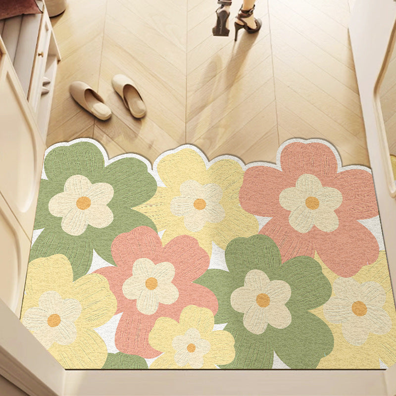 Florales Druck Dekorativer Teppich