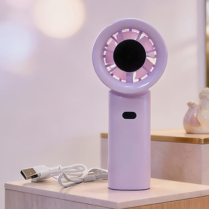 Damen Tragbarer Mini-Ventilator mit USB-Ladefunktion und flexiblem Design Karnz