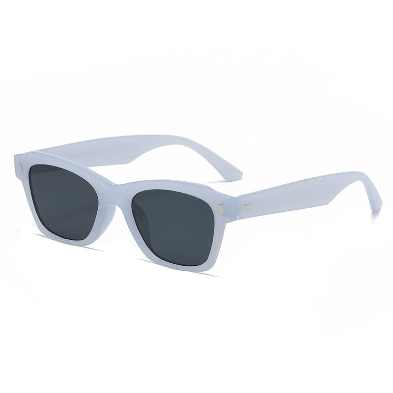 Damen modische Sonnenbrille mit transparentem Rahmen und hochwertigem UV-Schutz Karnz