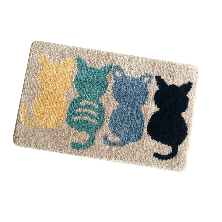 Plüsch-Katzen-Themen-Badmatte