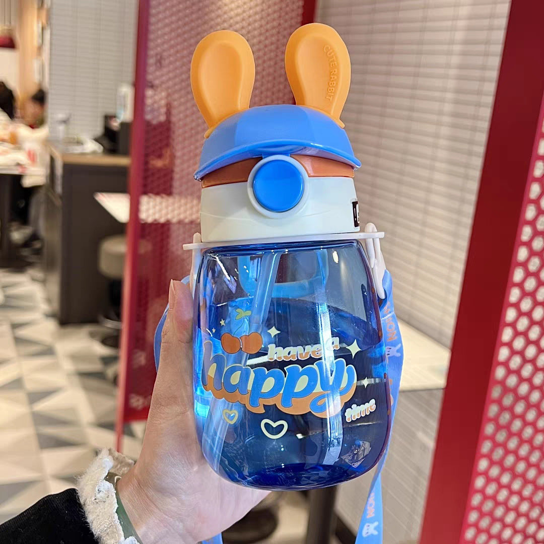 Damen Stilvolle Wasserflasche mit Bunny-Deckel Karnz