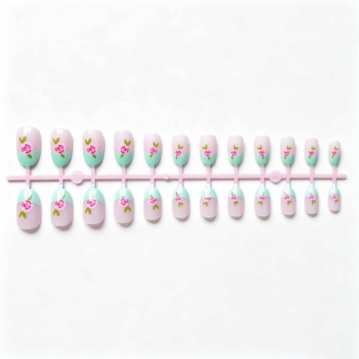 Künstlerisches floral Gel Nagelkunst