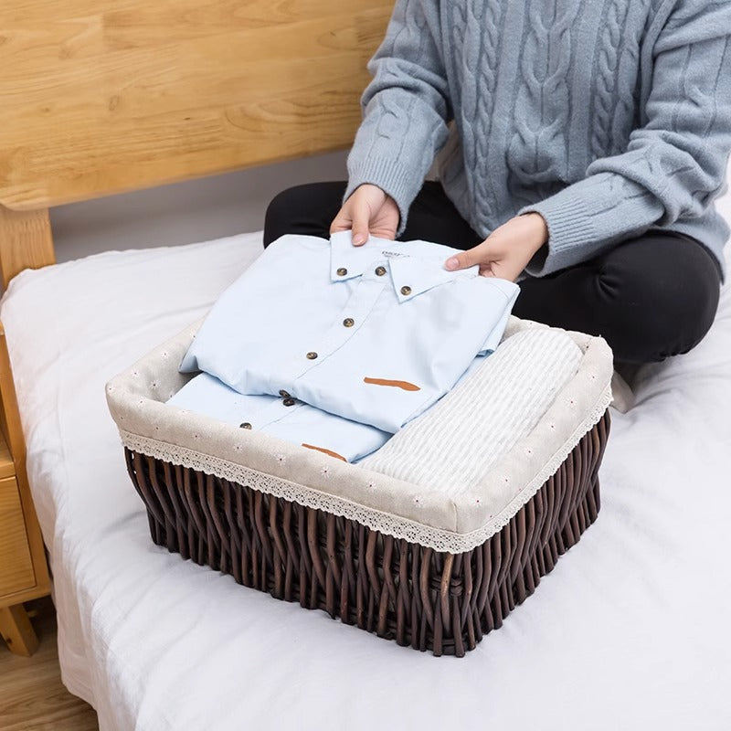Damen Aufbewahrungskorb mit dekorativem Stofffutter Karnz