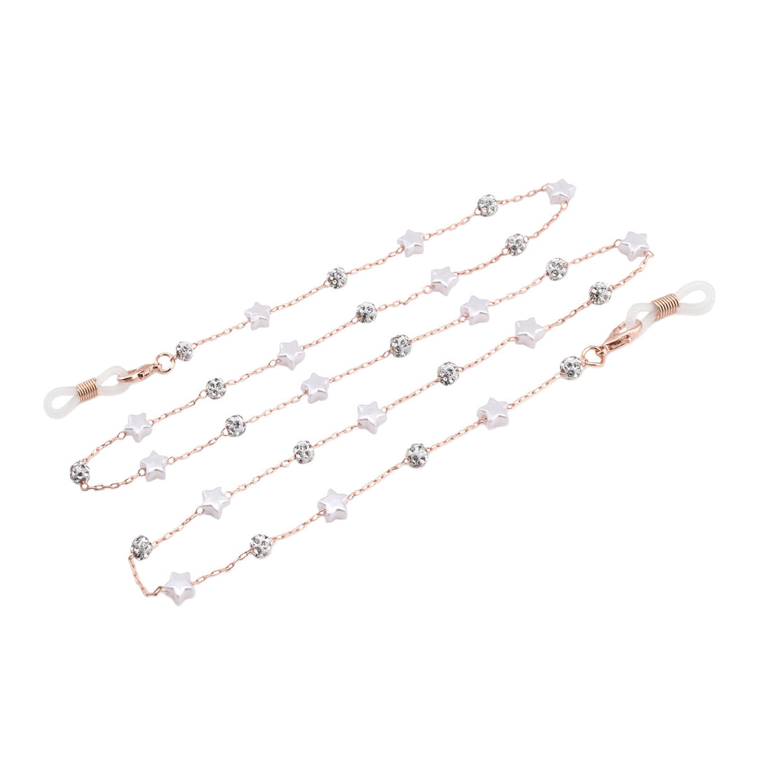 Elegante Kristall- und Perlenbrillenketten Karnz