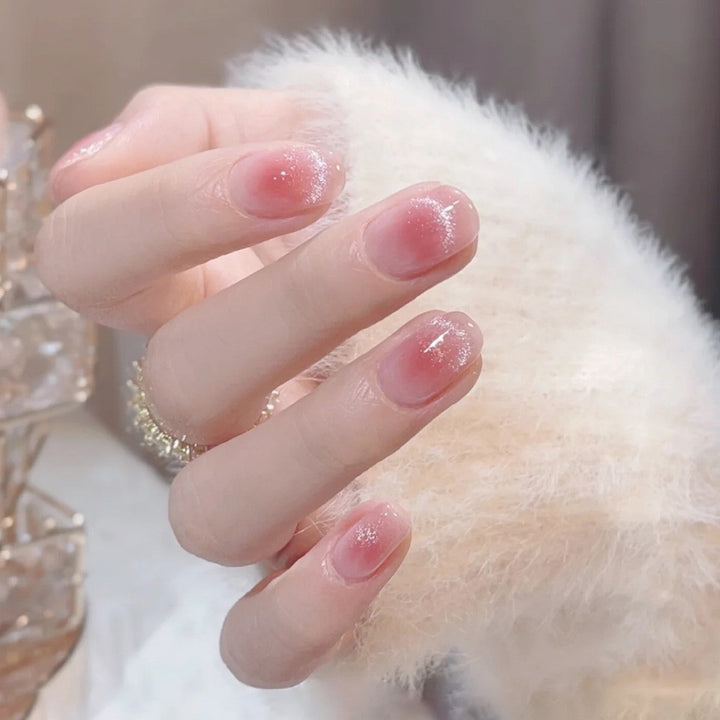 Glänzendes Gel Press-On Nagelset Karnz