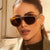 Damen futuristische Sonnenbrille mit elegantem Rahmen Karnz