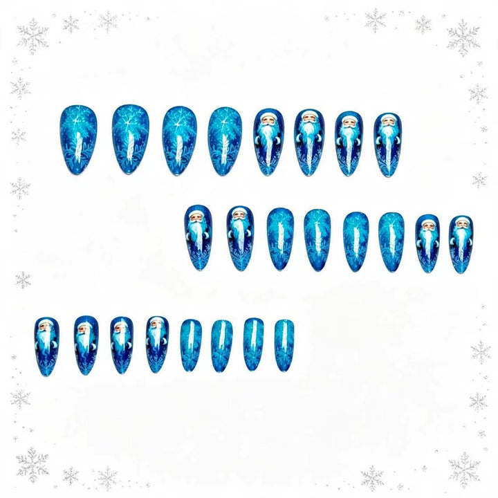 Kunstnägel mit Festlichem Weihnachtsmann-Design Karnz