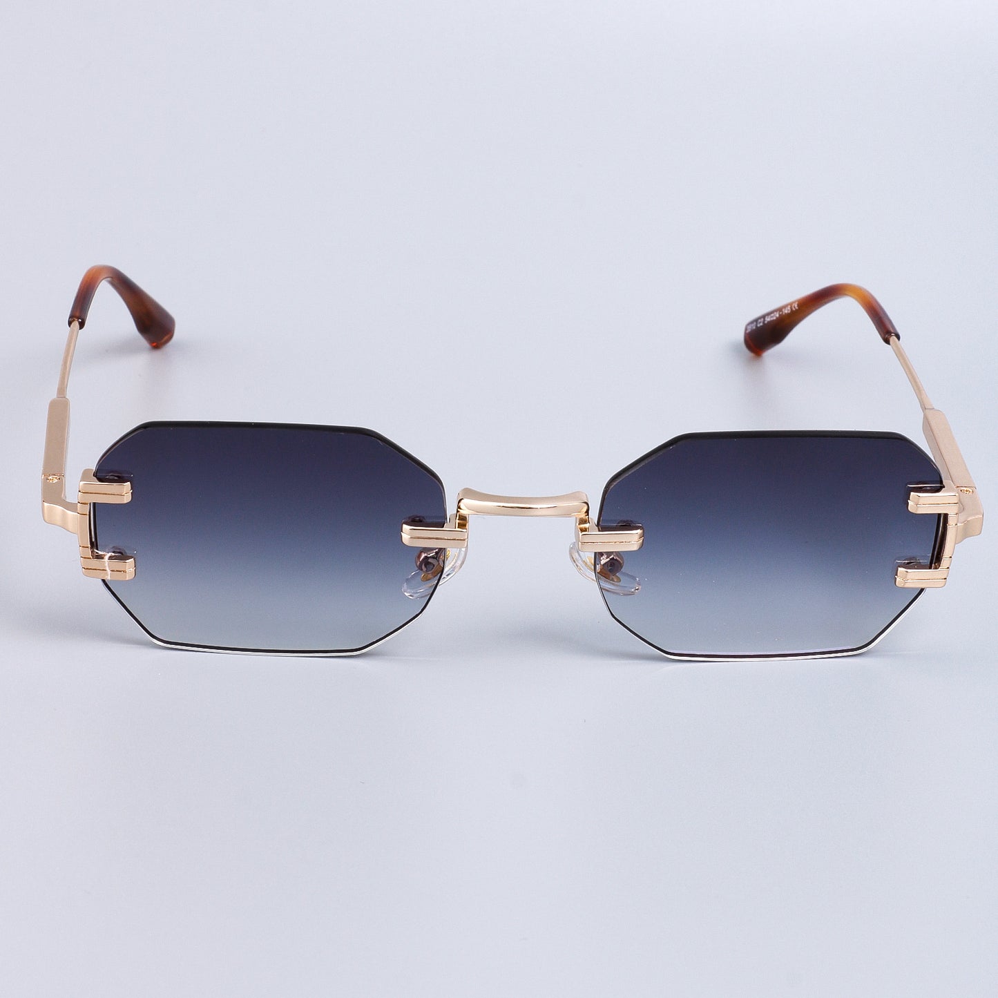 Damen Designer Sonnenbrille im modernen, sechseckigen Stil Karnz