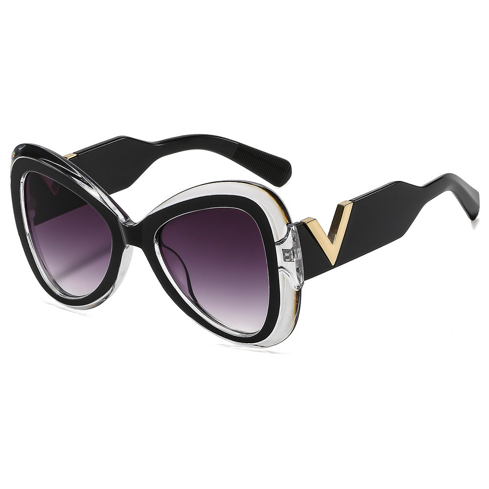 Damen Cat-Eye Sonnenbrille mit luxuriösen Metallakzenten Karnz