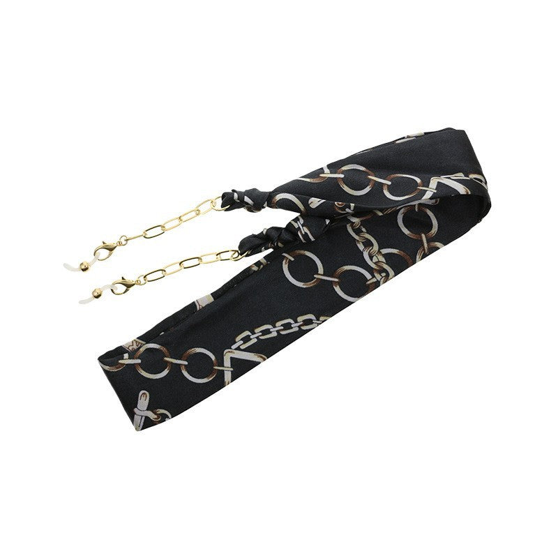 Florale Seidenbrille Kette Karnz