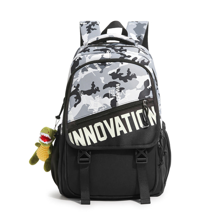 Hochwertiger Mehrfachfächer-Rucksack mit Plüsch-Schlüsselanhänger Karnz