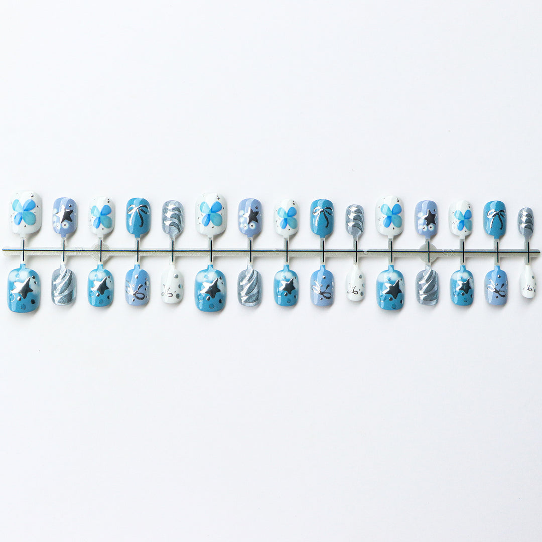 Thematische vom Ozean inspirierte Press-On Nagelset
