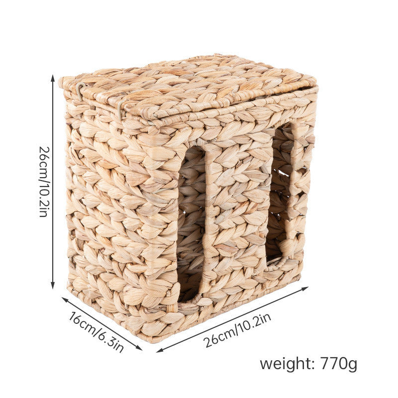 Wandmontierter Rattan Aufbewahrungskorb Karnz