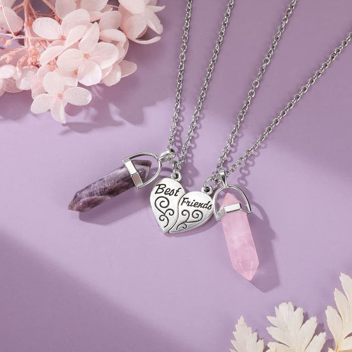 Beste Freunde Kristall Anhänger Necklace Karnz