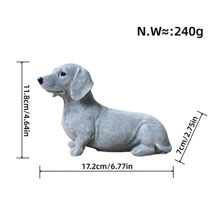 Bunte Dekofigur eines Hundes im modernen Design Karnz