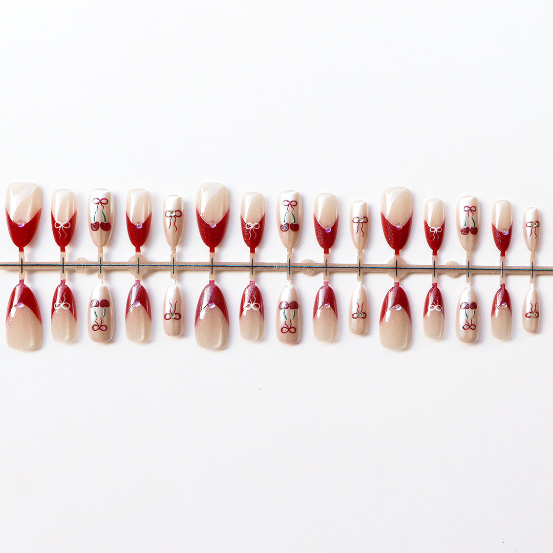 Chic Vintage-inspirierte Press-On Nagel Set