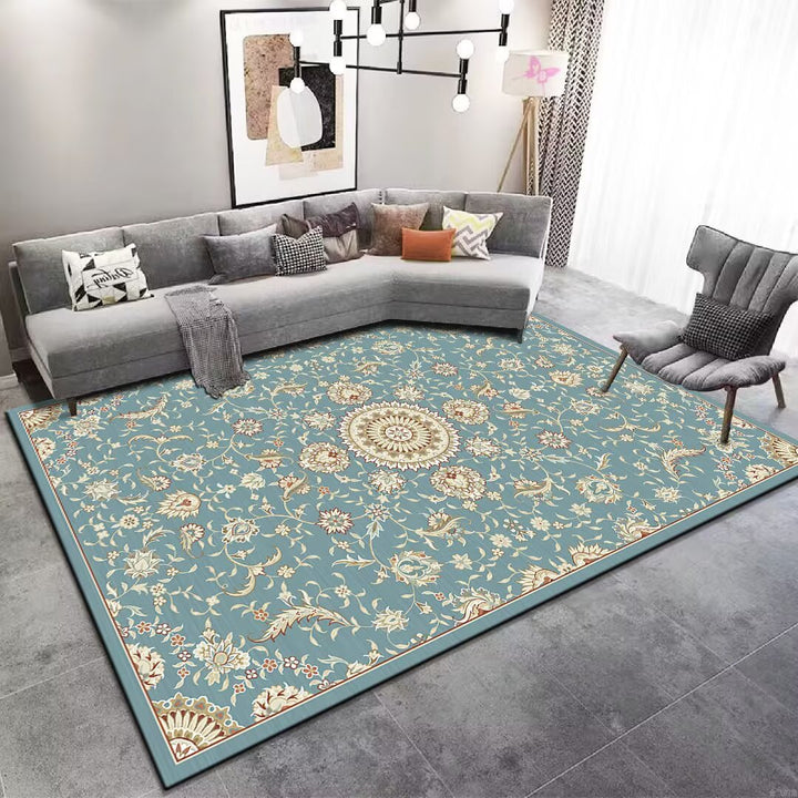 Vintage Floral Patterned Area Rug Karnz