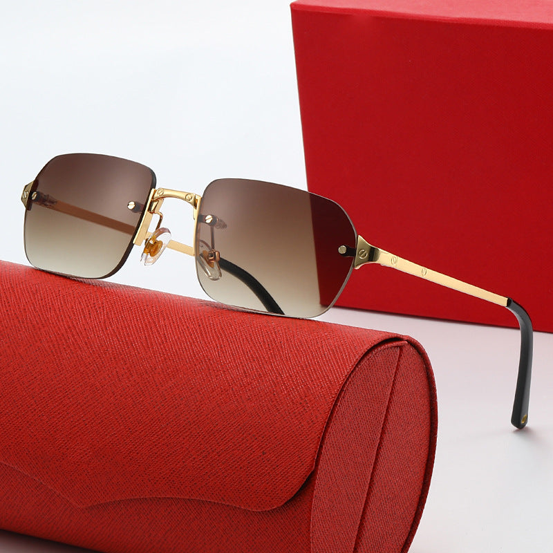 Damen elegante modische Sonnenbrille mit hochwertigem Metallrahmen Karnz