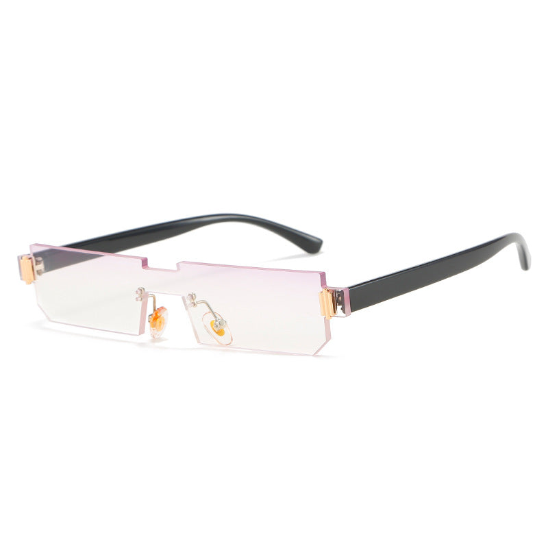 Damen modische geometrische Sonnenbrille mit feinem Rahmen Karnz