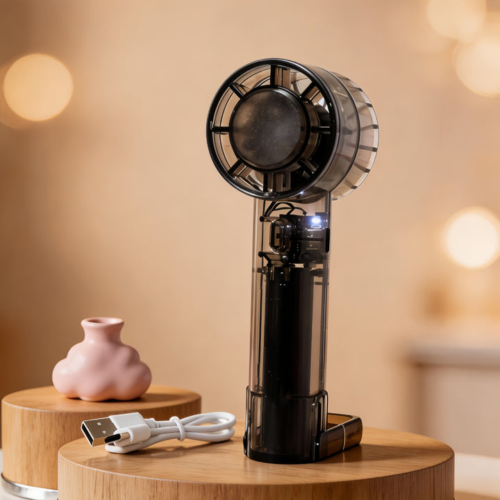 Unisex Tragbarer USB Mini-Ventilator mit integriertem Ladeanschluss Karnz
