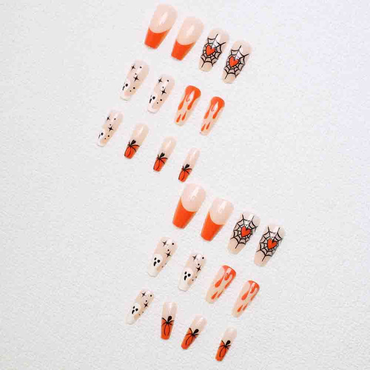 Halloween-inspirierte Press-On Nagelkunst Karnz