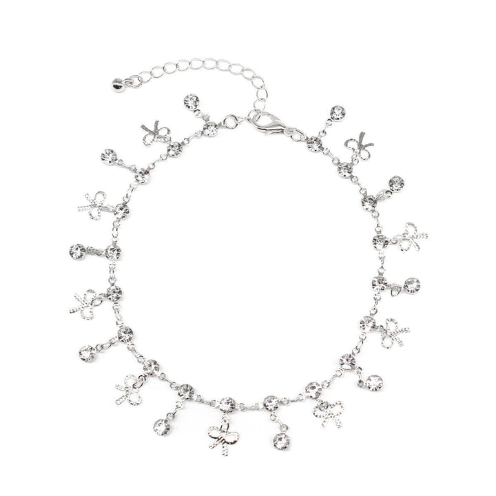 Delikate Kristall Charm Fußkettchen Karnz
