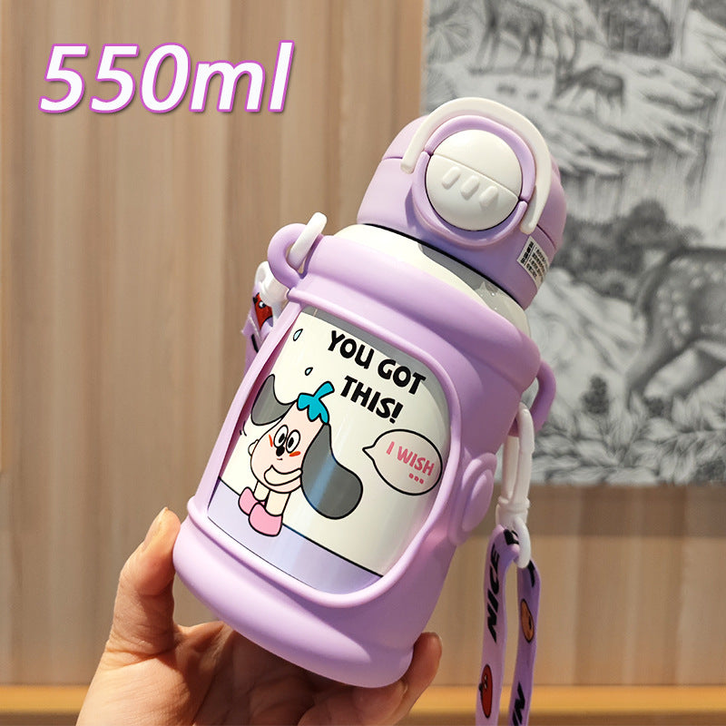 Damen kreative Trinkflasche mit stabilem Silikonüberzug Karnz