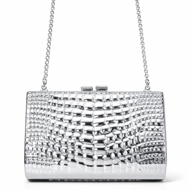 Skulptierte Metall-Clutch
