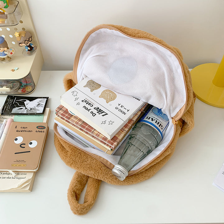 Plüsch-Rucksack mit Tiermotiv und Praktischen Fächern Karnz