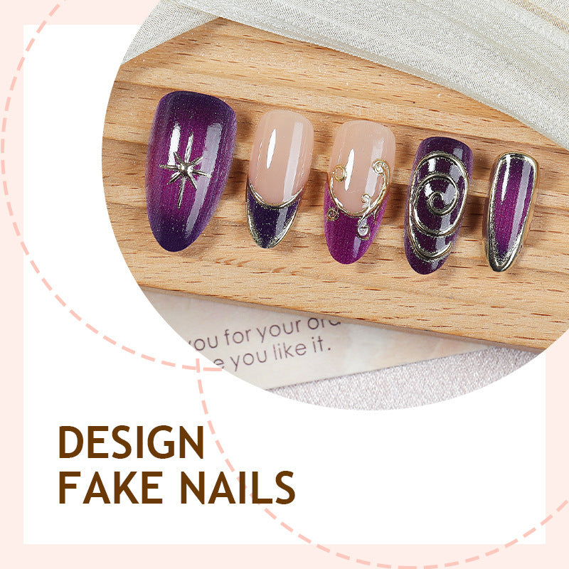 Kunstnagelset mit elegantem Schimmer-Design Karnz