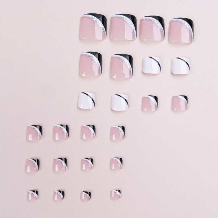 Künstlerische Geometrische Pediküre Nagelkunst