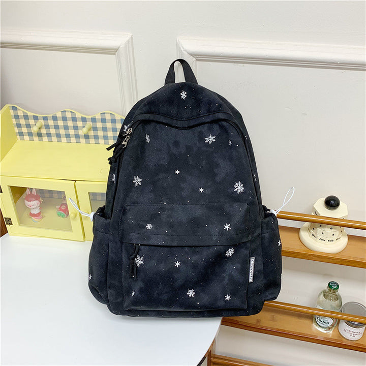 Stylischer Schneeflocken-Druck-Rucksack
