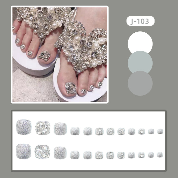 Rhinestone-beschmückte Open-Toe Slipper Karnz