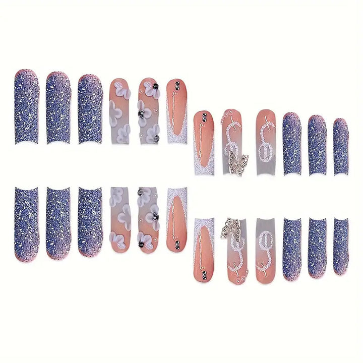 Dekorative 3D Blumen Druck-Nagelkunst Karnz