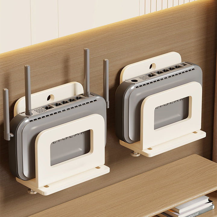 Wandmontierter belüfteter Router- und Modem-Organizer mit verstellbaren Montagehaltern