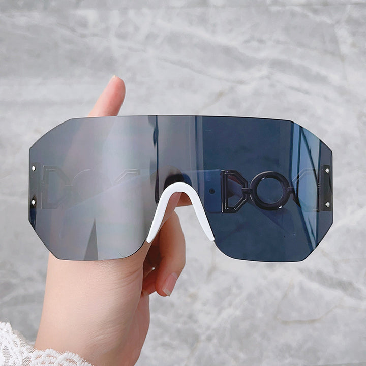 Fashion Statement Breitkrempige Schild Sonnenbrille Karnz