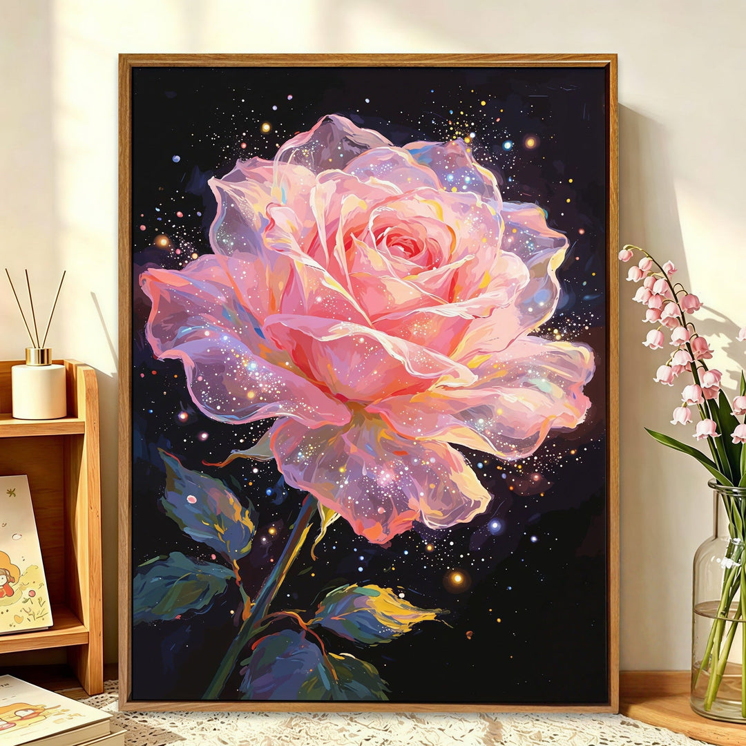 Florale Galaxie Leinwandkunst Karnz