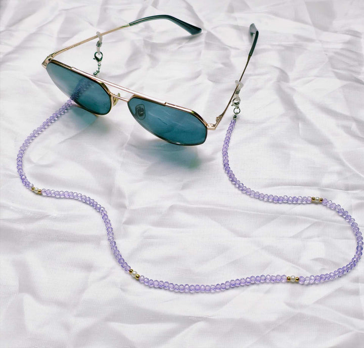 Elegante Brillenhalterkette mit Bunten Perlen Karnz