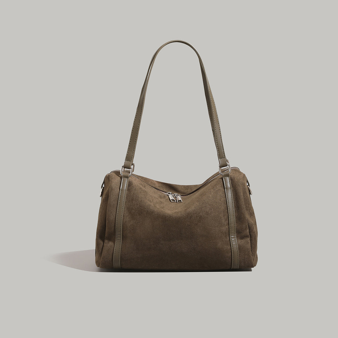 Weiche Wildleder-Schultertasche Karnz