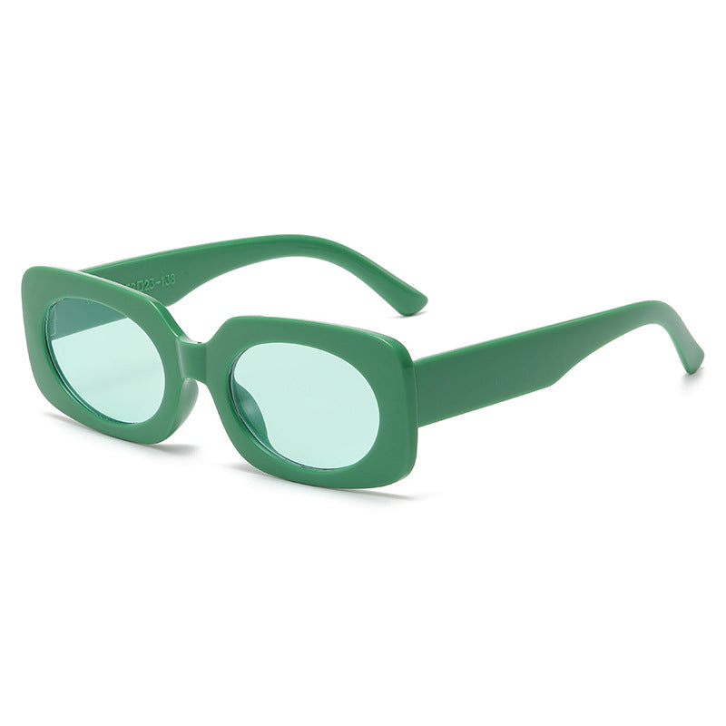Damen Modische Sonnenbrille mit einzigartigem transparentem Rahmen Karnz