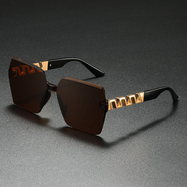 Stylische geometrische Schild Sonnenbrille Karnz
