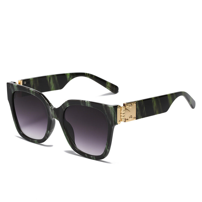 Damen edle Oversized Sonnenbrille mit luxuriösem Metall-Akzent Karnz