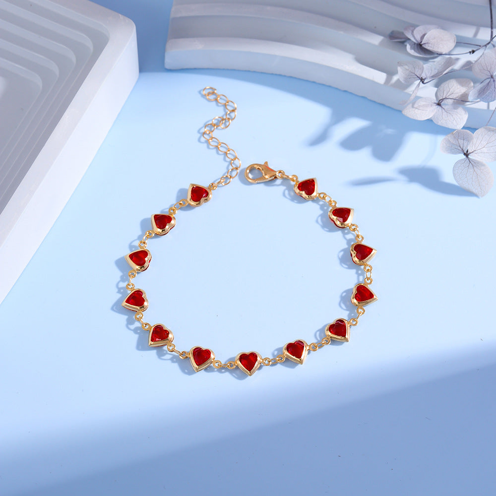 Herzförmiges Charm Armband Karnz